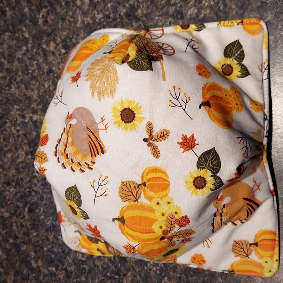 Fall/Thanksgiving reversible bowl cozies (set of two) - Picture 3 of 4